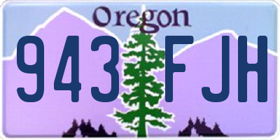 OR license plate 943FJH
