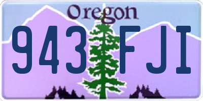 OR license plate 943FJI