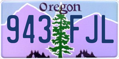 OR license plate 943FJL