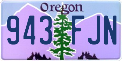 OR license plate 943FJN