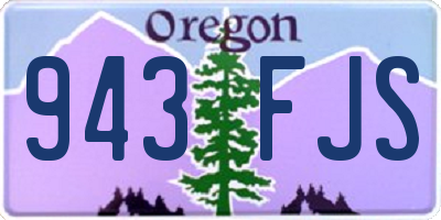 OR license plate 943FJS