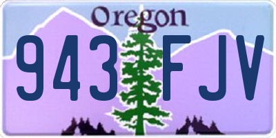 OR license plate 943FJV