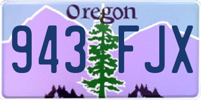 OR license plate 943FJX