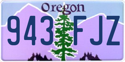 OR license plate 943FJZ