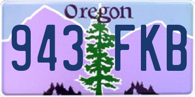 OR license plate 943FKB