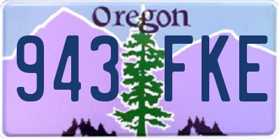 OR license plate 943FKE