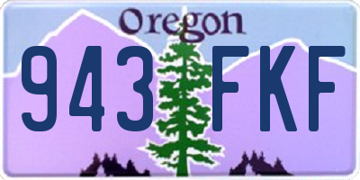 OR license plate 943FKF