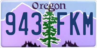 OR license plate 943FKM