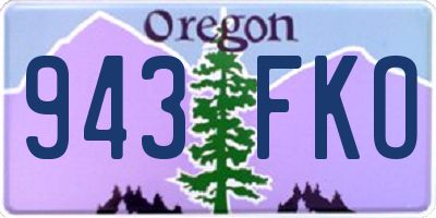 OR license plate 943FKO