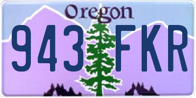 OR license plate 943FKR