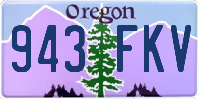 OR license plate 943FKV