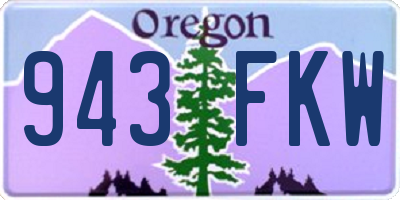 OR license plate 943FKW