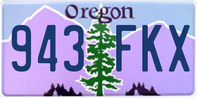 OR license plate 943FKX