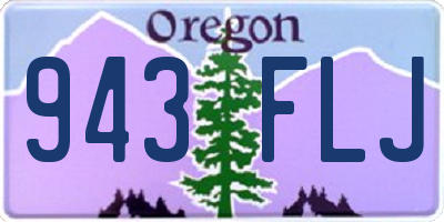 OR license plate 943FLJ