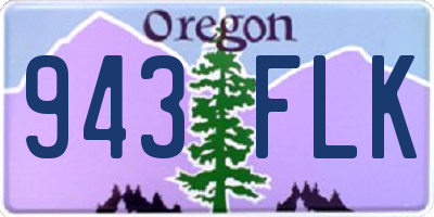 OR license plate 943FLK