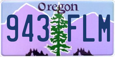 OR license plate 943FLM