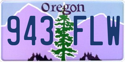 OR license plate 943FLW