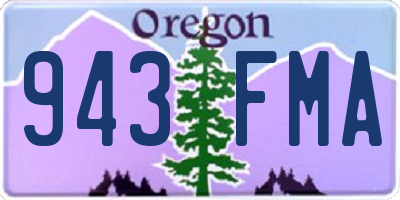 OR license plate 943FMA