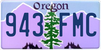 OR license plate 943FMC
