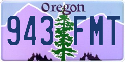 OR license plate 943FMT