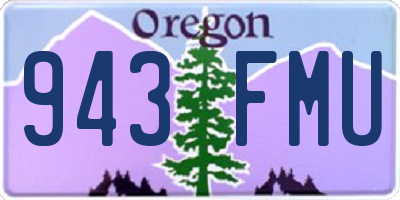 OR license plate 943FMU