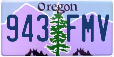 OR license plate 943FMV