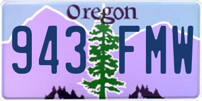 OR license plate 943FMW