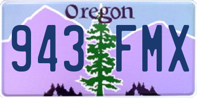 OR license plate 943FMX