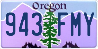 OR license plate 943FMY