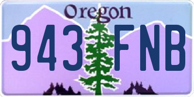OR license plate 943FNB