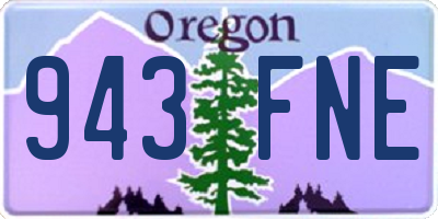 OR license plate 943FNE