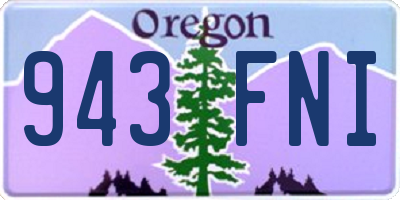 OR license plate 943FNI