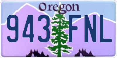 OR license plate 943FNL