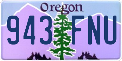 OR license plate 943FNU