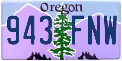 OR license plate 943FNW