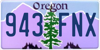 OR license plate 943FNX