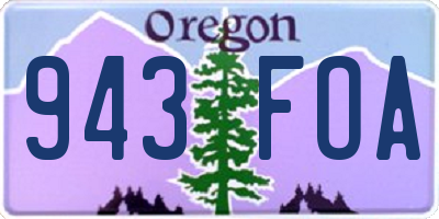 OR license plate 943FOA