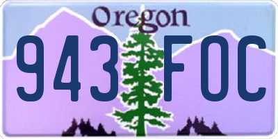 OR license plate 943FOC