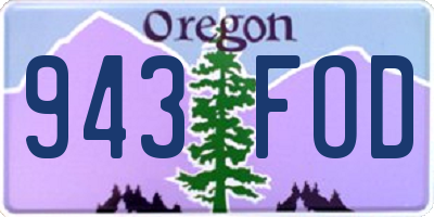 OR license plate 943FOD