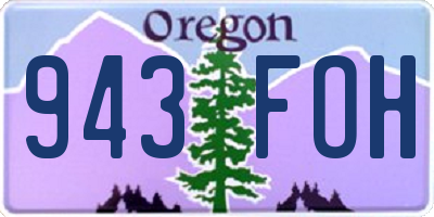 OR license plate 943FOH