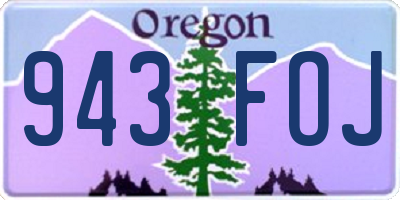 OR license plate 943FOJ