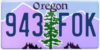 OR license plate 943FOK