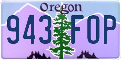 OR license plate 943FOP