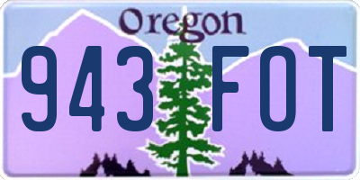 OR license plate 943FOT