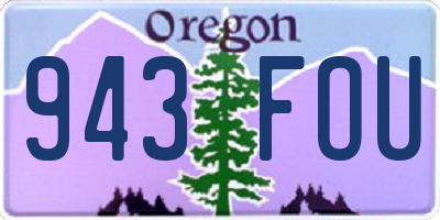 OR license plate 943FOU
