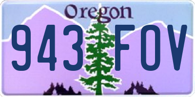 OR license plate 943FOV