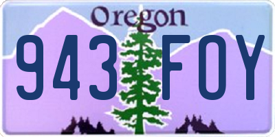 OR license plate 943FOY