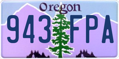 OR license plate 943FPA