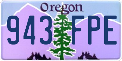 OR license plate 943FPE