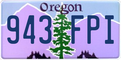 OR license plate 943FPI
